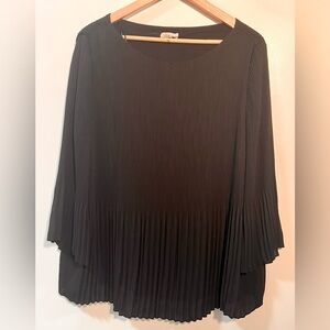 Chico's Black Pleated Blouse